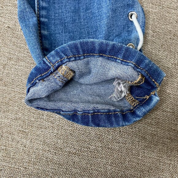 Pacsun Super Stretch Ankle Jegging Jeans Women's 24 Blue Cross Lace Casual Pant - Picture 9 of 16